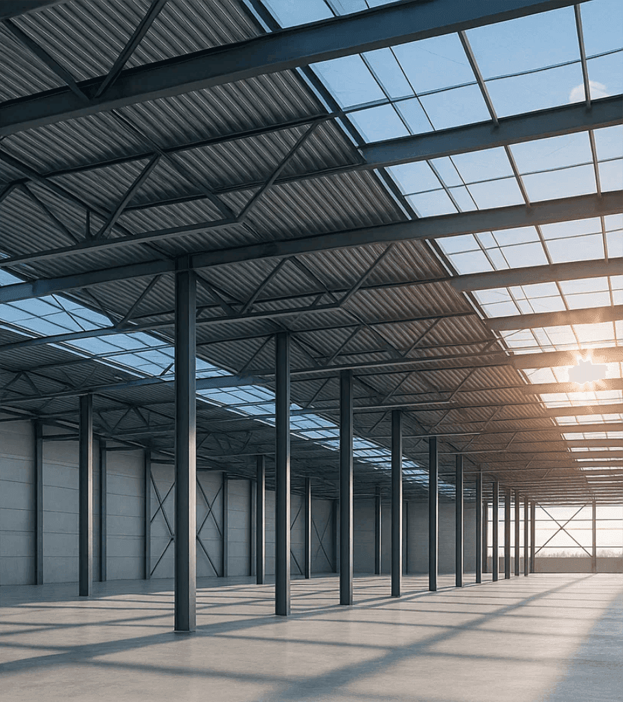 Proces montażu hal stalowych